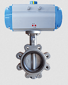 A Pneumatic Lug Butterfly Valve A Pneumatic Lug Butterfly Valve