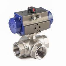 Pneumatic 3 Way Ball Valve